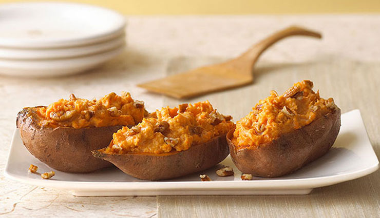 baked sweet potatoes,sweet potato recipe,snacks recipe,dinner recipe