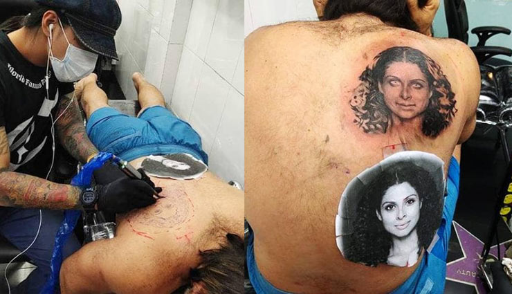 7 घंटे का समय और असहनीय दर्द सहकर इस TV एक्टर ने अपनी पीठ पर बनवाया पत्नी के चेहरे का टैटू