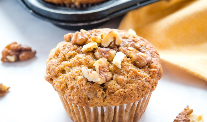 healthy for breakfast banana nut muffins,food,easy recipe