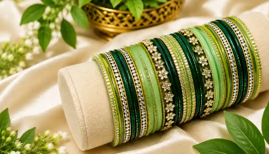 sawan green bangles,green bangles combination,green bangles mix and match,sawan bangles design,teej bangles,green yellow bangles,pink green bangles,red green bangles,green golden bangles,dark light green bangles