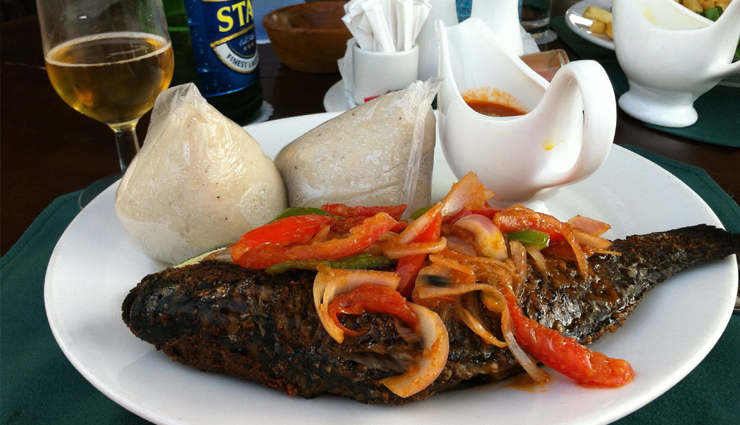 ghana dishes,traditional ghana dishes,jollof rice,waakye,banku and tilapia,red-red,fufu and goat light soup,tuo zaafi,kenkey and fried fish,kelewele,travel,holidays,travel guide