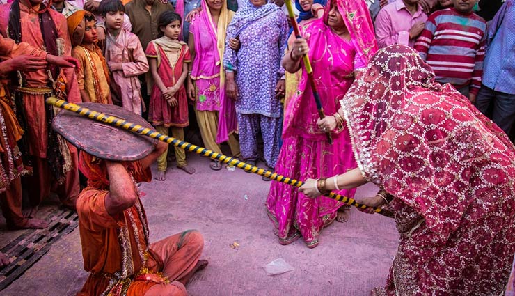 holi of  barsane,holi2020,radha krishna holi,latthmar holi,holi with flowers,holidays,travel,mythological story of holi