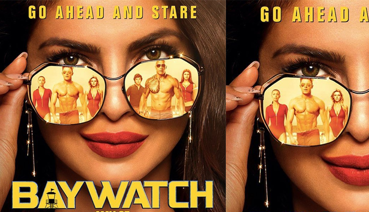 bollywood movies,priyanka chopra,movies,latest movies,baywatch,new poster,peecee,the rock,poster launch,baywatch new poster,upcoming hollywood movies,hollywood movies