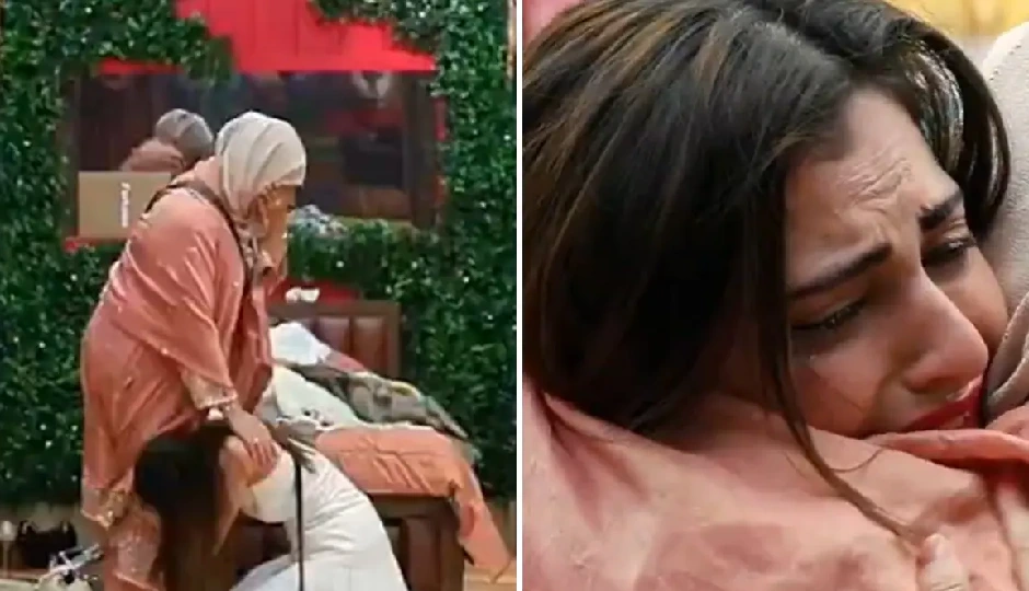 BB19: मां की एंट्री पर इमोशनल हुईं फरहाना भट्ट, पैरों में गिरकर बहाए आंसू
