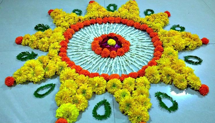 decoration tips,diwali decoration,rangoli,flower rangoli,fragrance rangoli,beauty of rangoli,rangoli on diwali