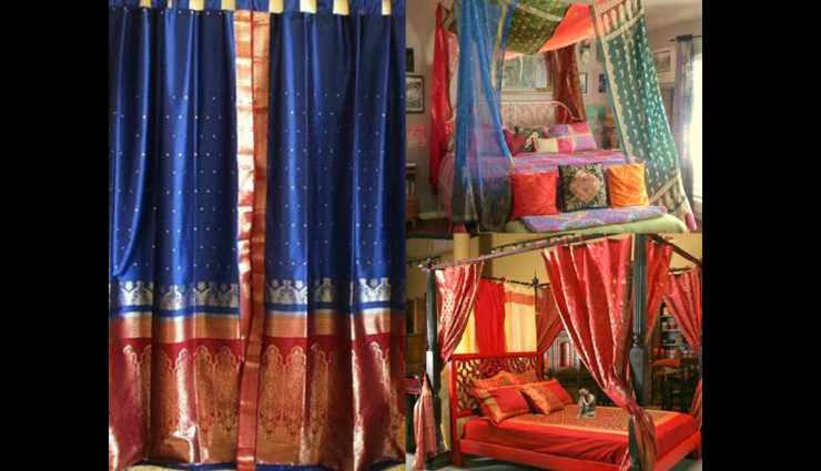 old sarees for diwali to decorate home,diy old sarees,saree to decorate home,reuse of old saree,household tips,diy tips for old saree,diwali,diwali 2017,diwali special
