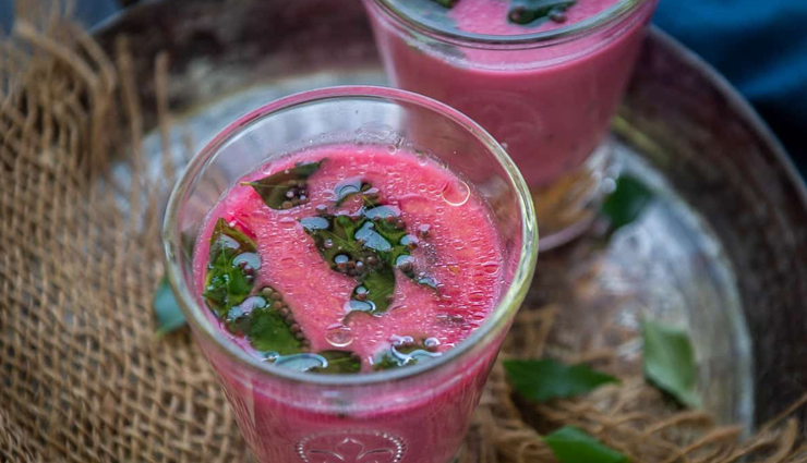summer recipe,beetroot chaas,beetroot recipe,chaas recipe,healthy recipe