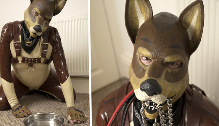 weird person,weird life,kaz james,life like a human pup,england man