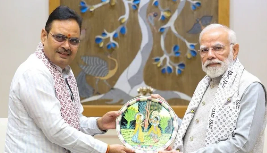 मुख्यमंत्री भजनलाल शर्मा ने पीएम मोदी से की भेंट, तीन महीनों में तीसरी दिल्ली यात्रा