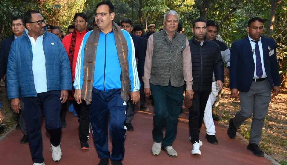 न रूट न सुरक्षा, सीएम भजनलाल ने तोड़ा प्रोटोकॉल, जवाहर सर्किल पर किया मॉर्निंग वॉक