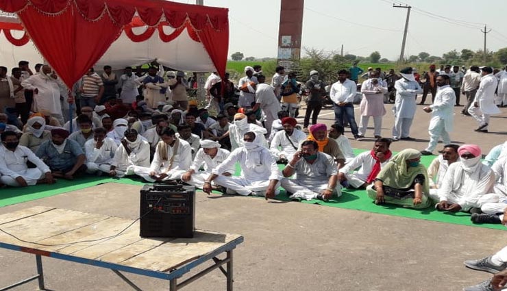 हनुमानगढ़ : सुबह से ही दिखने लगा भारत बंद का असर, सड़कों पर लगा जाम, दुकानें कराई बंद