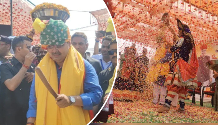 राजस्थान: होली के रंग में रंगे मुख्यमंत्री भजनलाल शर्मा, भरतपुर में की पूजा-अर्चना