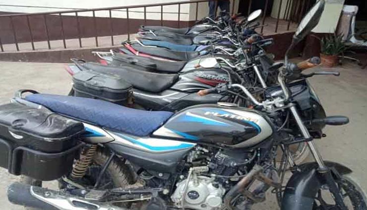 जोधपुर : पुलिस के हथ्ते चढ़े दो शातिर वाहन चोर, बरामद हुई बुलेट सहित 8 मोटर साइकिल