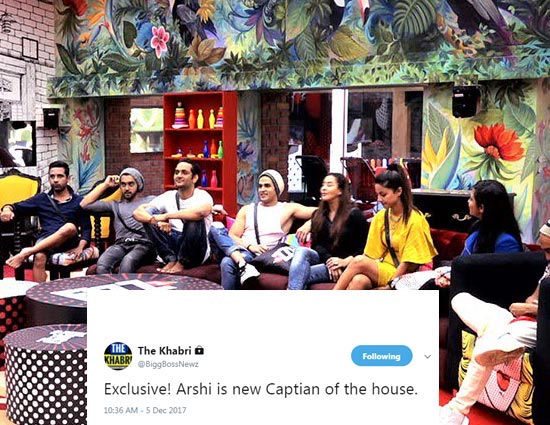 bigg boss 11,Salman Khan,arshi khan,captain,bigg boss news