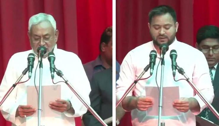 Bihar: 8वीं बार बिहार के CM बने नीतीश कुमार, दूसरी बार डिप्टी सीएम बने तेजस्वी