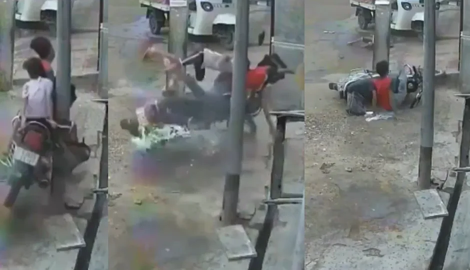 रोंगटे खड़े कर देने वाला हादसा…बच्चों की भयानक बाइक टक्कर, मौत के मुंह से लौटे; Video