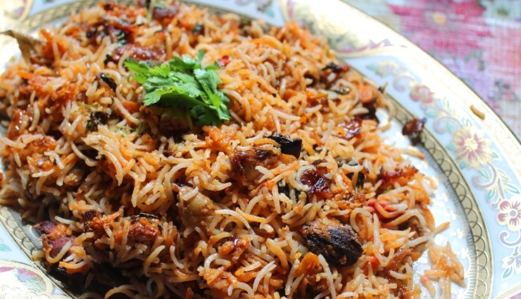 soya and baby corn dum biryani,biryani recipe,main course recipe