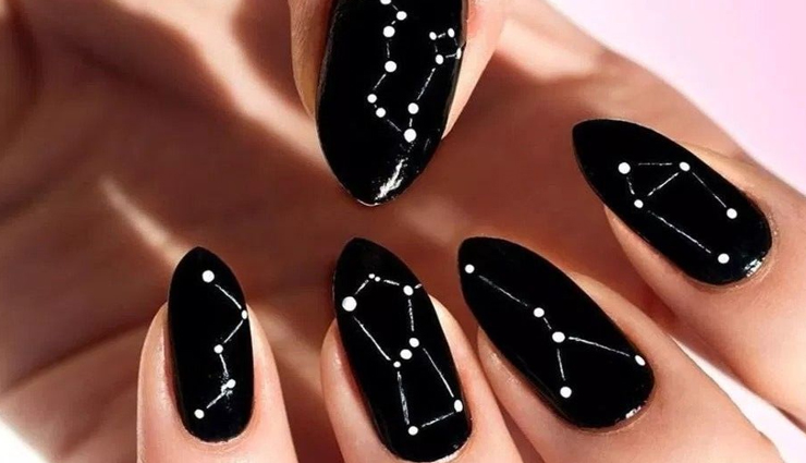 chicest black nail art to try,black nail art,beauty tips,beauty hacks