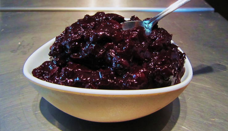 blueberry chutney with almonds,blueberry chutney with almonds recipe,chutney recipe,almond recipe,blueberry recipe,recipe