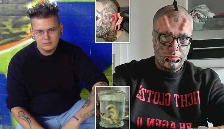 टैटू बनवाने की चाहत में युवक ने कटवा दिए अपने कान, देखकर आप भी रह जाएंगे हैरान