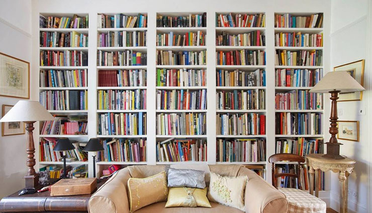 colors to your house,household tips,accent wall,fabric wall,wallpaper,bookcase backs,painting furniture