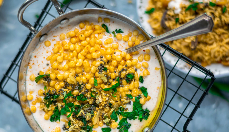 palak boondi raita,palak boondi raita recipe,hunger struck,food