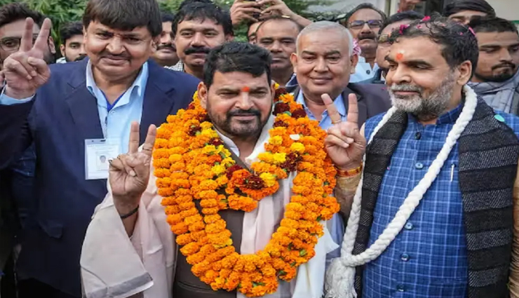 if there is dominance,dominance will remain,god has given this. . . posters put up outside brijbhushan sharan singhs house