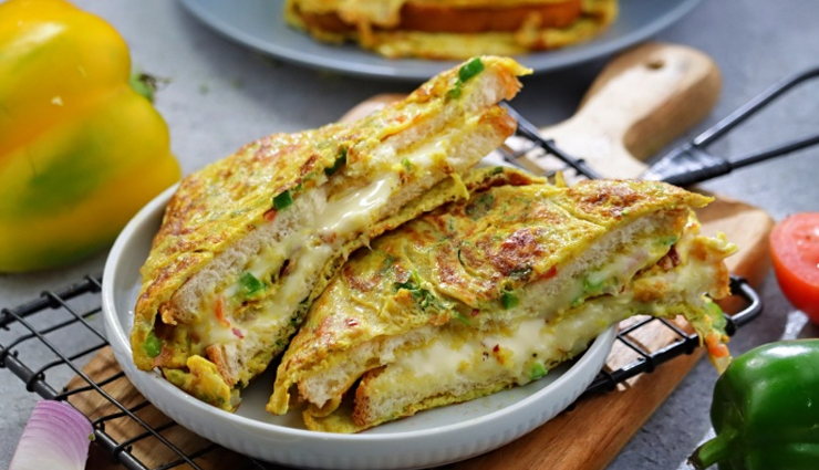 Recipe- Perfect for Breakfast Bread Omelette Sandwich