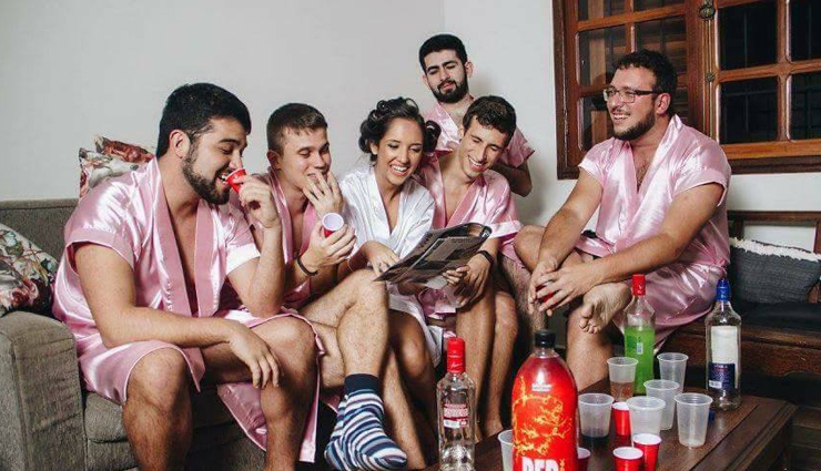 bride who did wedding shoot with her brothers,concept of wedding photoshoot,amazing wedding shoot,bridal photoshoot,bride with her bridesmaid