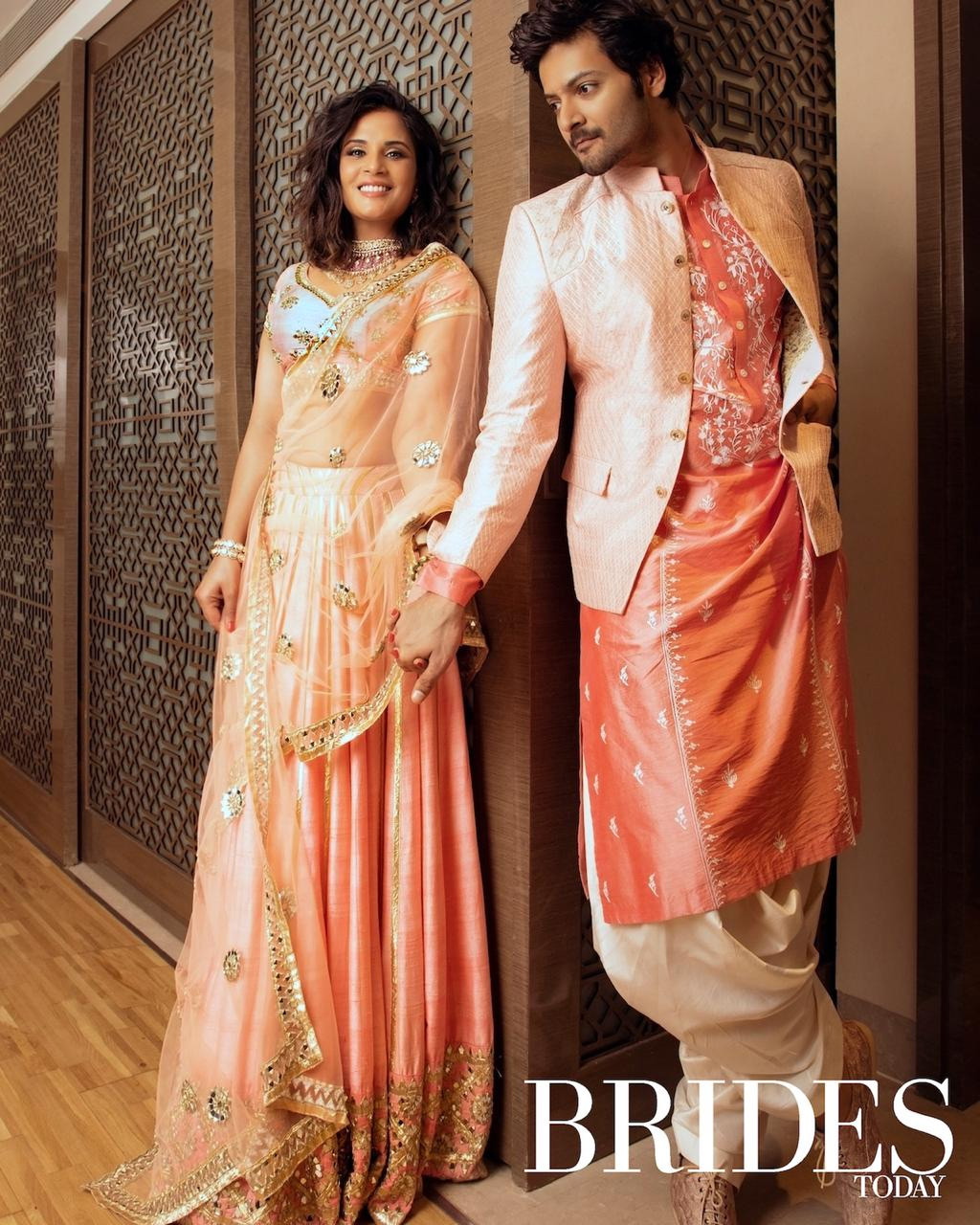 richa chadha,ali fazal,bridal magazine,fashion,latest bridal fashion