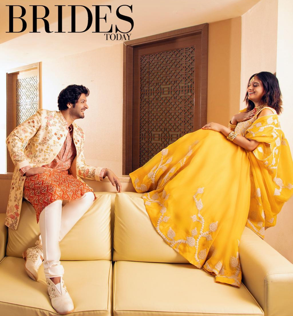 richa chadha,ali fazal,bridal magazine,fashion,latest bridal fashion