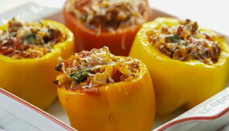 brown rice stuffed peppers recipe,nutritious stuffed bell peppers,healthy stuffed peppers,hearty stuffed bell peppers,colorful bell peppers recipe,wholesome rice stuffed peppers,savory stuffed peppers,bell peppers with brown rice,delicious stuffed peppers,stuffed peppers with ground turkey,vegetarian stuffed bell peppers,dinner recipe with bell peppers,easy stuffed peppers,homemade stuffed peppers,brown rice and meat stuffed peppers