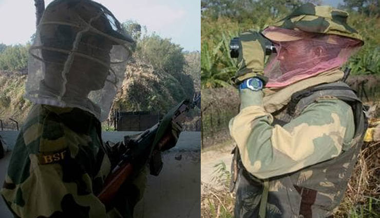 भारत-बांग्लादेश बॉर्डर पर इस 'दुश्मन' से लड़ने के लिए मास्क पहन रहे है भारतीय जवान