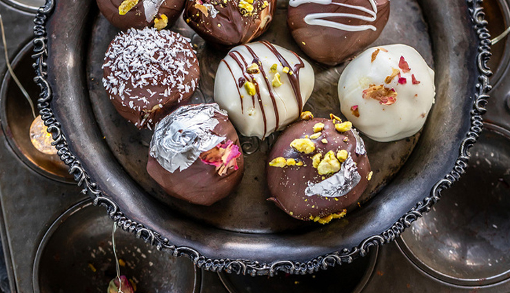 burfi truffles,chocolate recipe,burfi recipe,truffles recipe,sweets recipe,dessert recipe