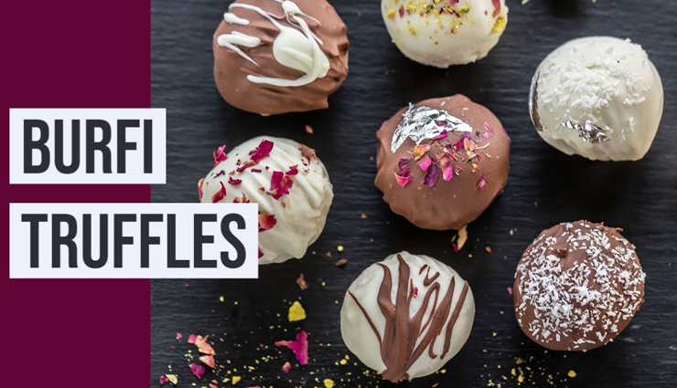 Recipe- Burfi Truffles Dipped in Dark Chocolate