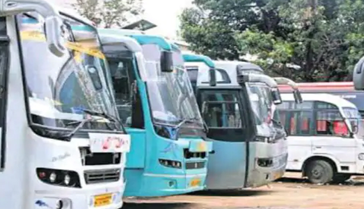 एक दिन की हड़ताल पर निजी बसें, आज रात 12 बजे से नहीं चलेंगी 