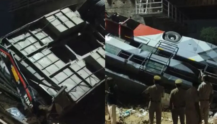 राजस्थान: देर रात दौसा में बड़ा सड़क हादसा, अनियंत्रित होकर बस रेलवे ट्रैक पर गिरी, 4 मरे, 30 घायल
