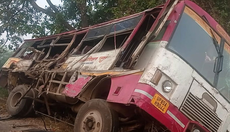 लखनऊ-बहराइच हाईवे पर ट्रक ने रोडवेज बस को मारी टक्कर, 6 की मौत, 15 यात्री घायल