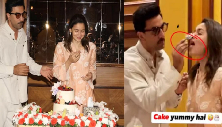 नाक पर लगे केक को  चट कर गईं आलिया भट्ट, वीडियो देख फैंस के आए मजेदार रिएक्शन!