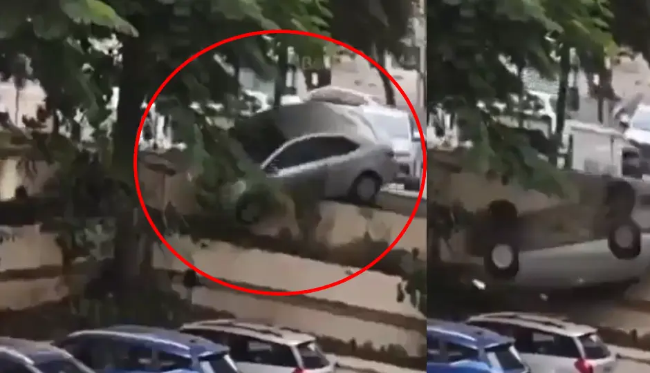 कार की ऐसी 'पार्किंग' शायद ही पहले कभी देखी हो, वायरल वीडियो देख लोग बोले- ये कैसे हुआ?