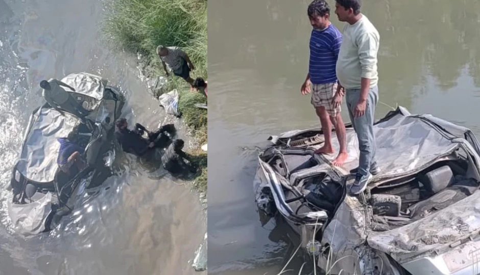 बरेली हादसा: तेज रफ्तार कार पुल की रेलिंग तोड़ बहगुल नदी में गिरी, युवक की दर्दनाक मौत