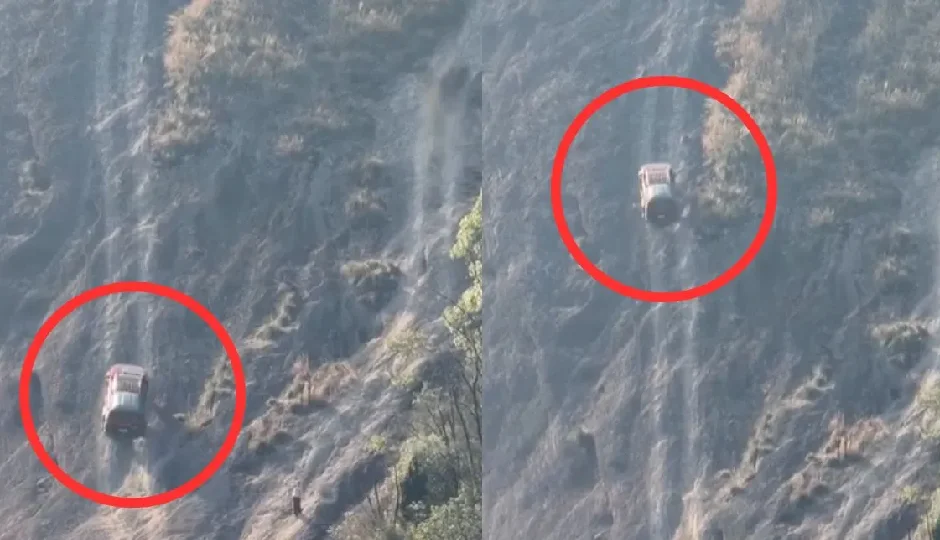 खड़ी चट्टान पर कार चढ़ा ले गया शख्स, वायरल वीडियो देख थम जाएगी आपकी सांस खड़ी चट्टान पर कार चढ़ा ले गया शख्स, वायरल वीडियो देख थम जाएगी आपकी सांस