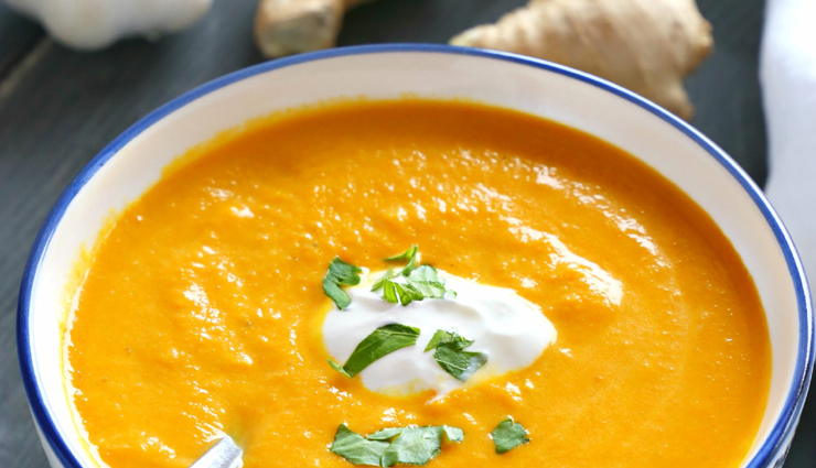 carrot ginger soup,soup recipe,winter recipe,ginger recipe,carrot recipe