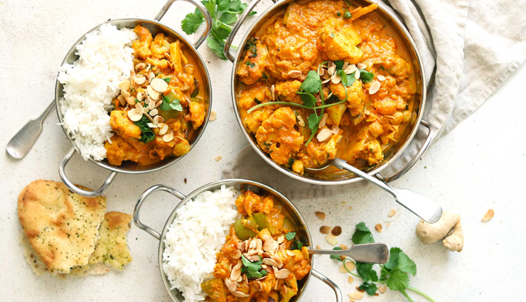 cauliflower chickpea curry,cauliflower recipe,chickpea recipe,curry recipe,main course recipe
