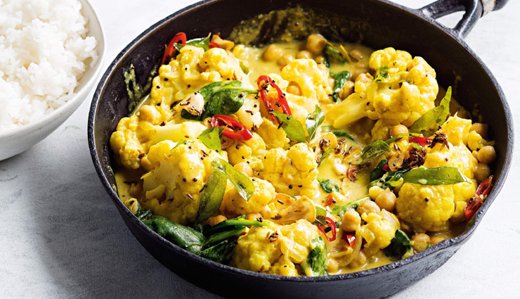 Recipe- Cauliflower Chickpea Coconut Curry