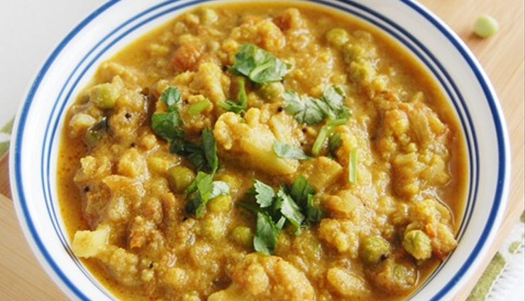 cauliflower peas kurma,cauliflower peas kurma recipe,recipe