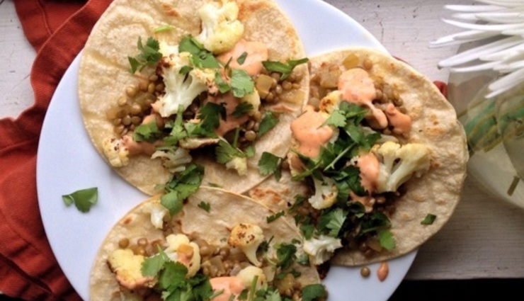 roasted cauliflower and lentil tacos with creamy chipotle sauce,hunger struck,food,easy recipe