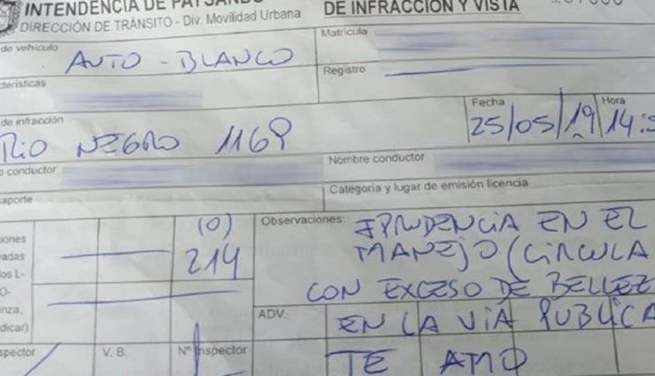 weird news,weird incident,flirty traffic policeman,woman fined for excessive beauty