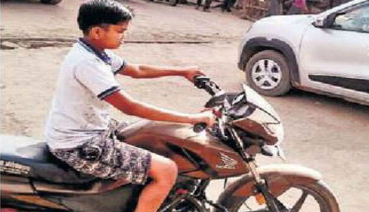 नाबालिग का पुलिस ने काटा 42 हजार रुपए का चालान