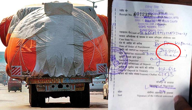 चालान भरने के रोज बन रहे है नए रिकॉर्ड, ड्राइवर को भरना पड़ा 2 लाख रुपये जुर्माना 
